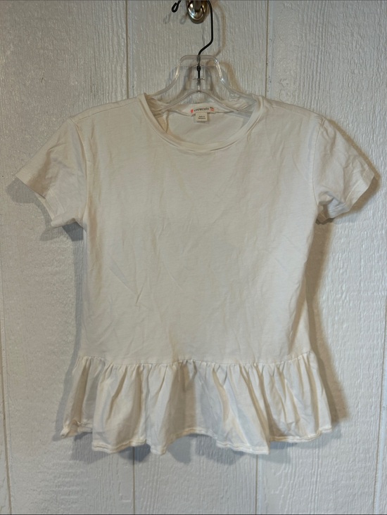 Crewcuts Other - Girls Crewcuts White Short Sleeve Peplum Tee